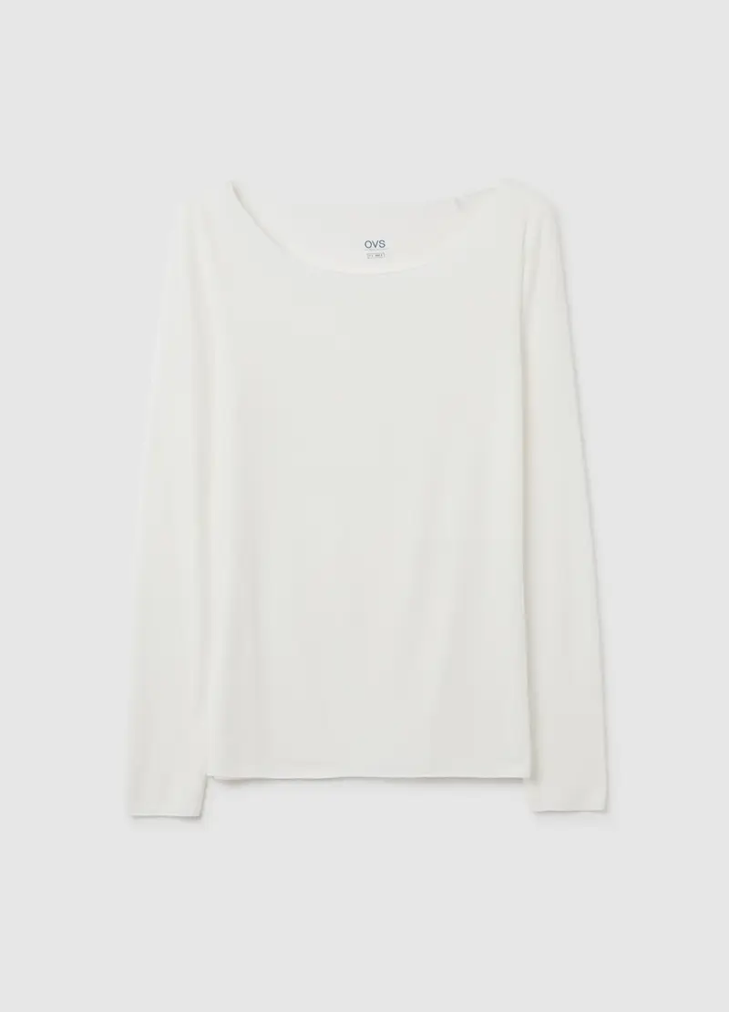 OVS, Canottiera Bianca Elasticizzata In Tessuto Misto, Donna, Bianco, Taglia: S