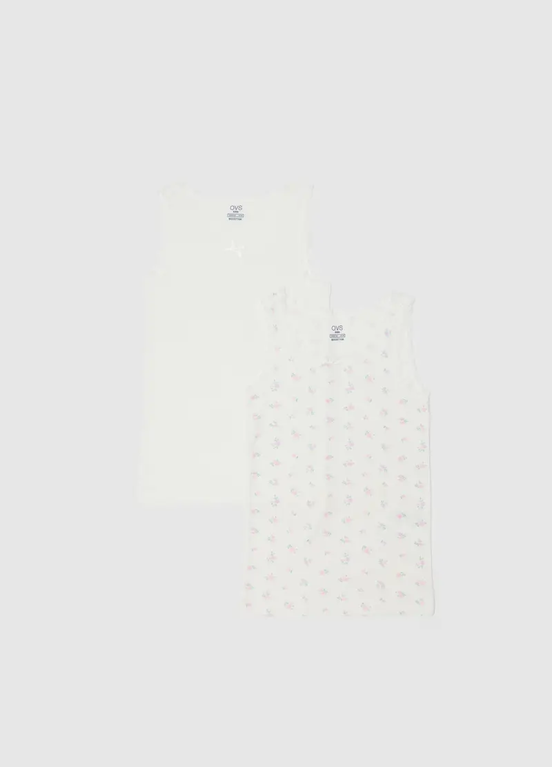 OVS, Canottiera Bianca In Cotone Organico, Bambina, Bianco, Taglia: 3-4