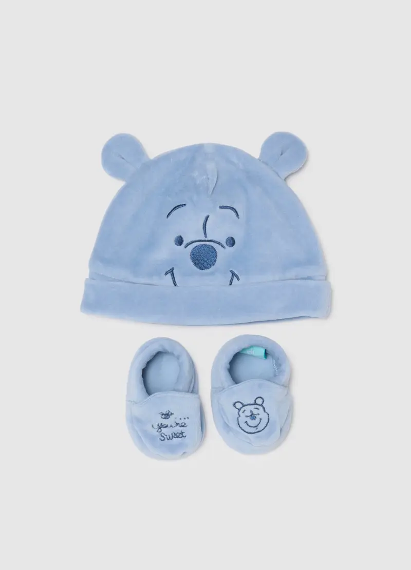 OVS, Cappellino E Scarpe Da Neonato In Cotone Azzurro, Azzurro, Taglia: ONE SIZE