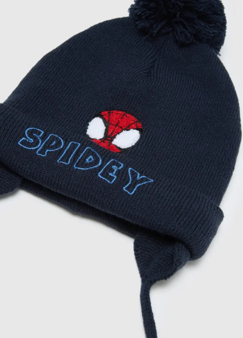 Cappello Blu Da Bambino Con Pon Pon E Stampa Spidey, Blu miniatura 3