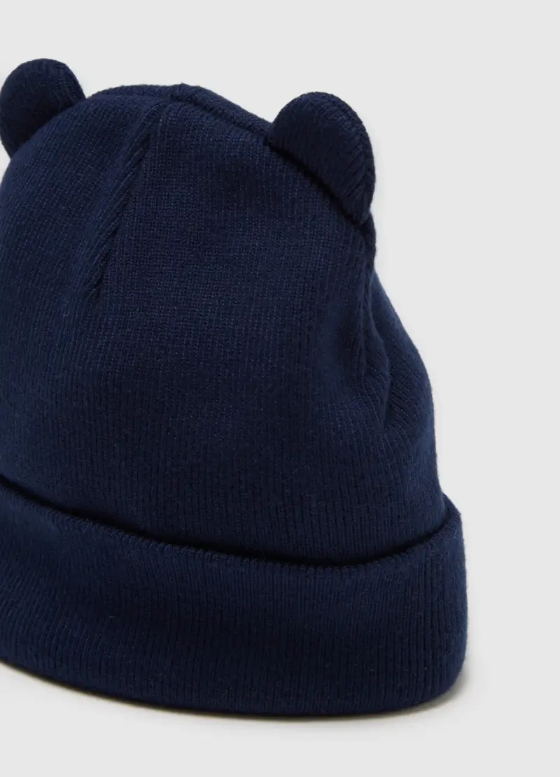 , Cappello Da Bambino Blu Con Orecchie, Blu miniatura 3