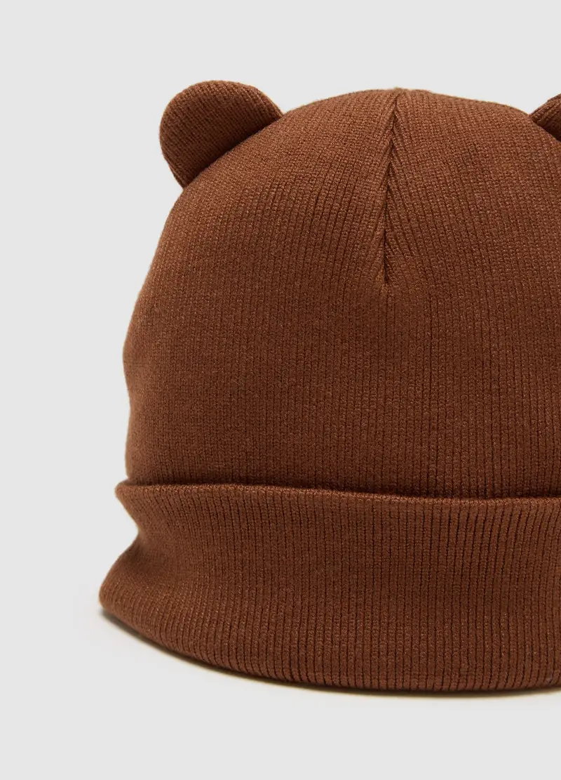 Cappello Da Bambino Marrone Con Orecchie, Marrone miniatura 3