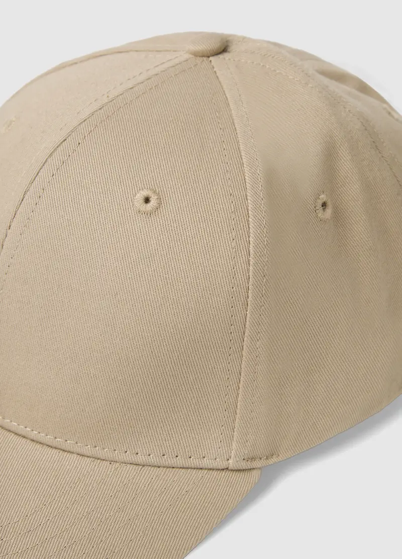 Cappello Da Baseball In Puro Cotone Beige Con Chiusura Regolabile, Uomo, Beige miniatura 2