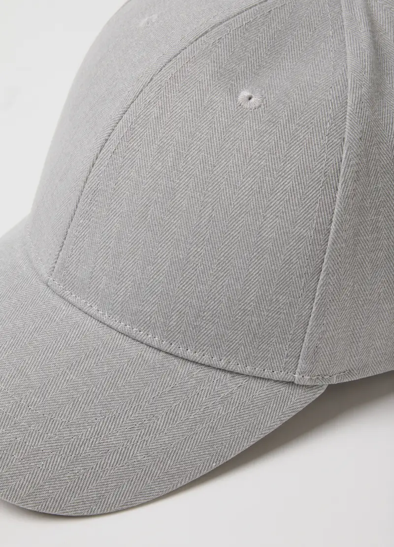 Cappello Da Baseball In Puro Cotone Grigio Regular Fit, Uomo, Grigio miniatura 3