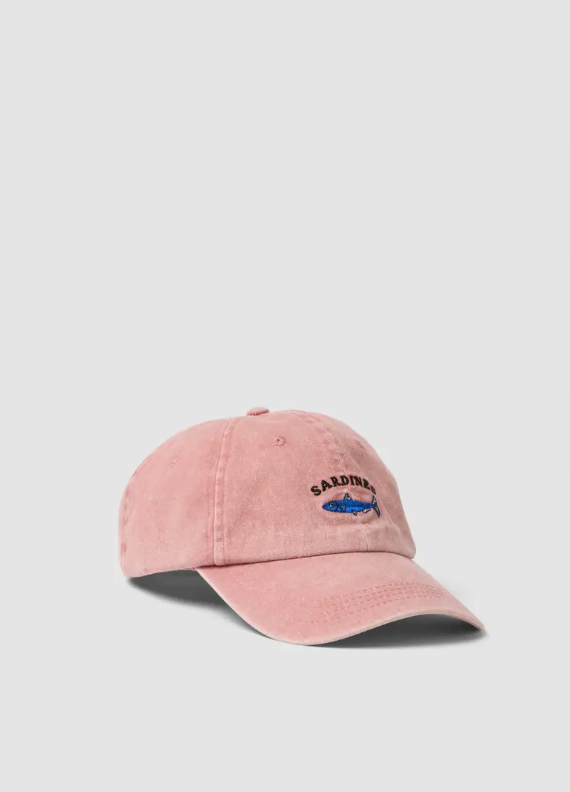 Cappello Da Baseball In Puro Cotone Rosa Con Frase Ricamata, Donna, Rosa