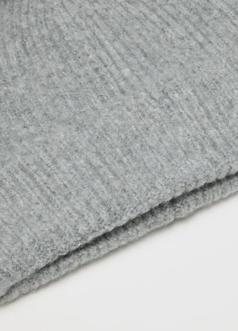 Cappello Grigio Con Pon Pon E Paillettes, Donna, Grigio miniatura 3