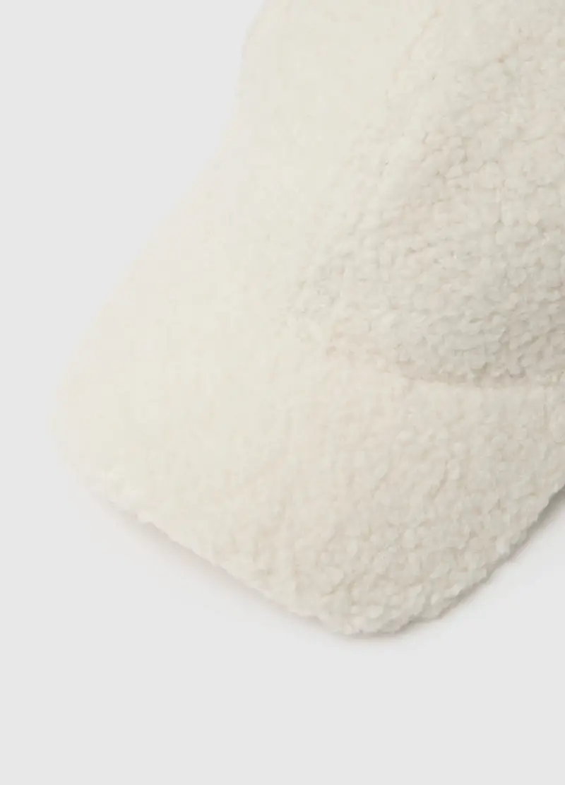 Cappello In Pile Bianco, Donna, Bianco miniatura 2