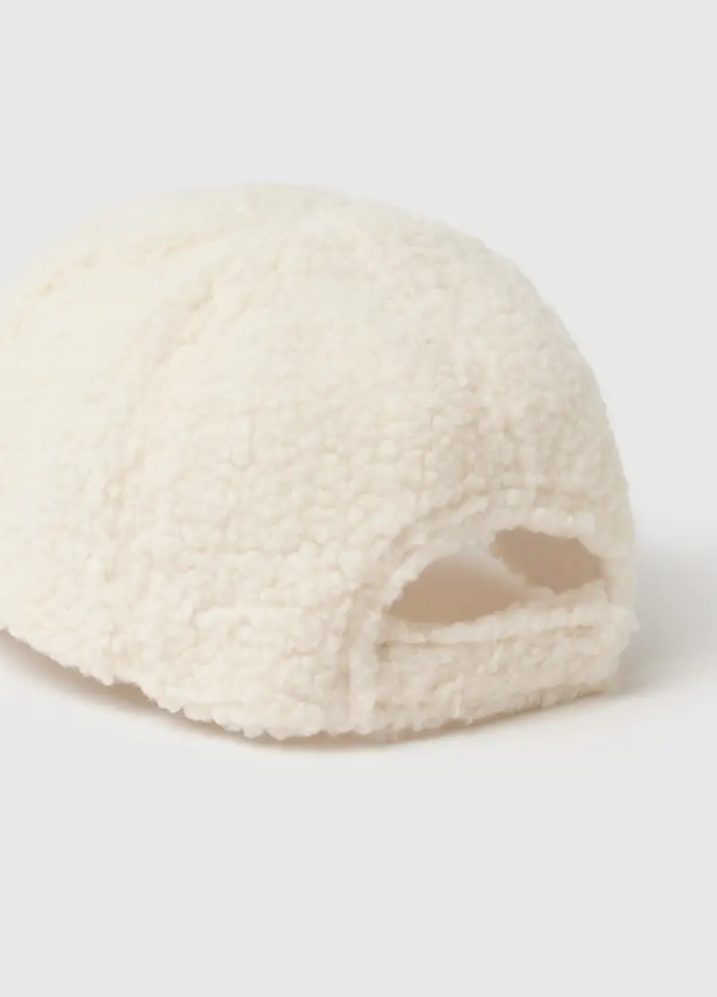 Cappello In Pile Bianco, Donna, Bianco miniatura 3