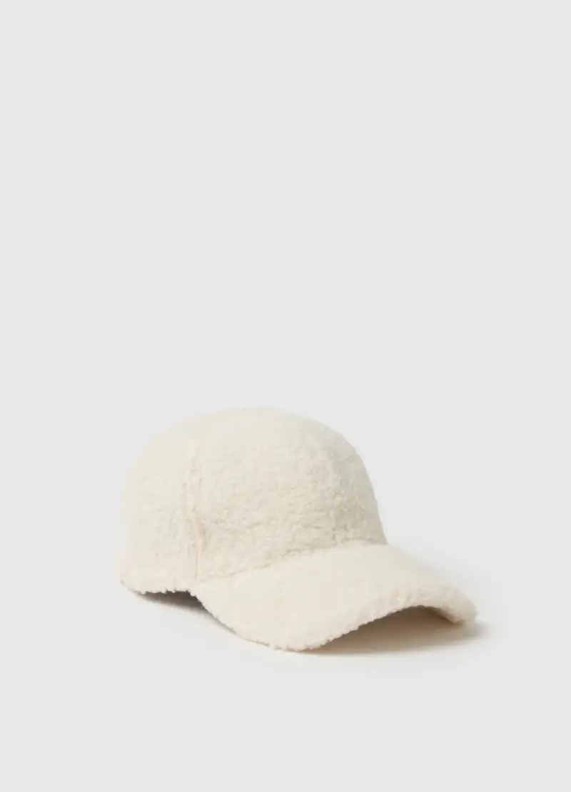 Cappello In Pile Bianco, Donna, Bianco