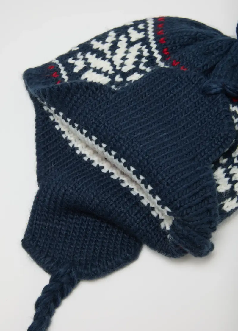 , Cappello Multicolor Con Pon Pon E Paraorecchie, Uomo, Multicolor miniatura 3