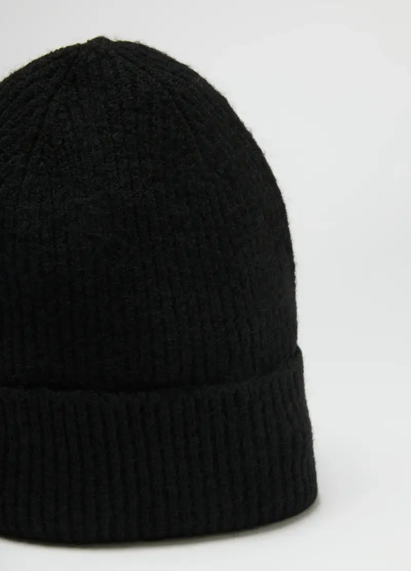 Cappello Nero In Misto Lana, Donna, Nero miniatura 3