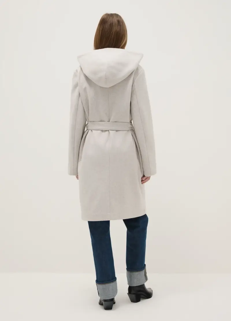 Cappotto Monopetto Beige Regular Fit Con Cintura, Donna, Beige miniatura 3