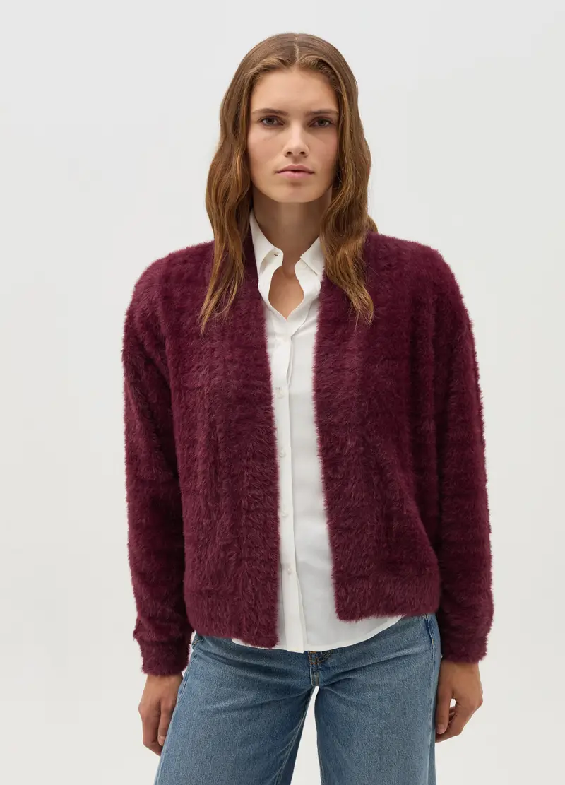 OVS Cardigan Donna Bordeaux 3901234 miniatura 2