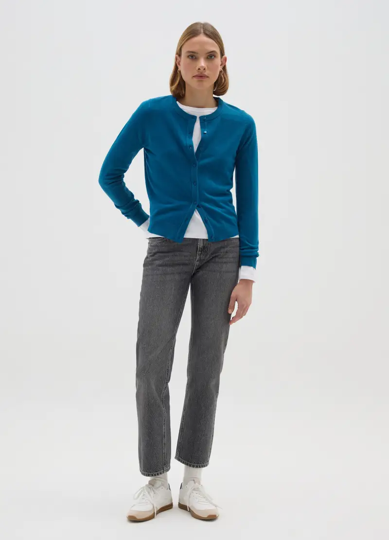 OVS Cardigan Donna Azzurro 3960920 miniatura 2