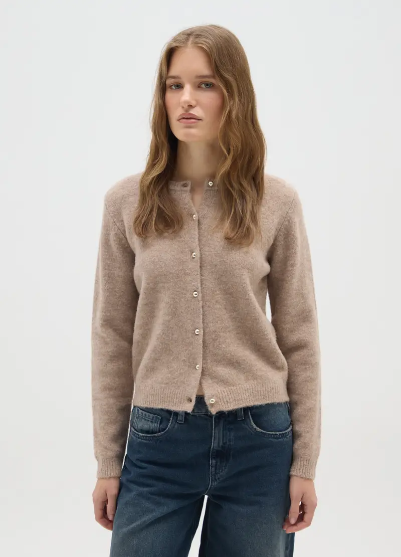 OVS Cardigan Donna Beige 3048395 miniatura 2