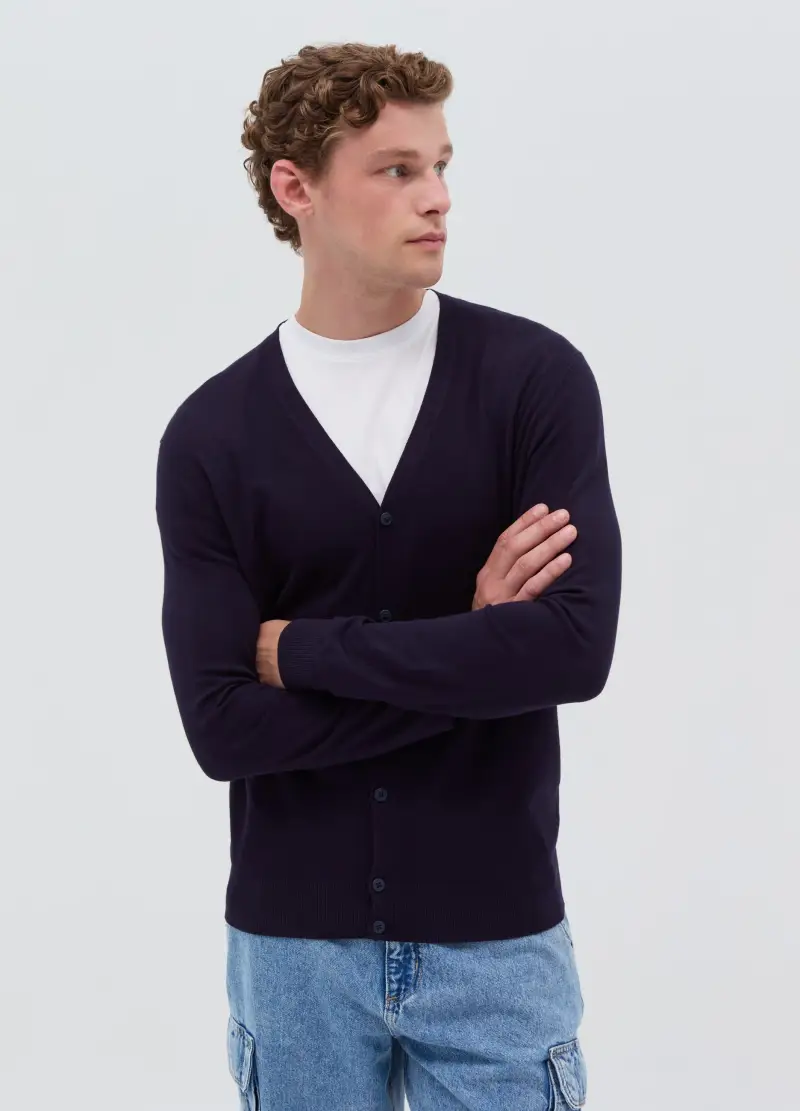 OVS Cardigan Uomo Blu 3874094 miniatura 2