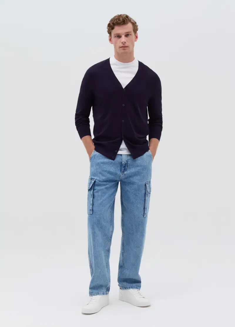 OVS Cardigan Uomo Blu 3874094