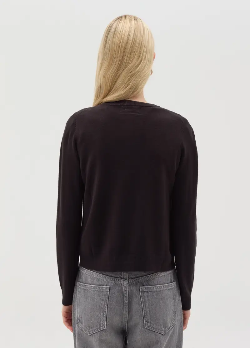 OVS Cardigan Donna Nero 4122142 miniatura 3