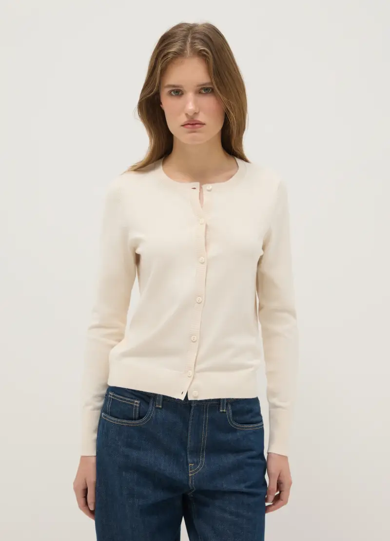 OVS Cardigan Donna Beige 3984003 miniatura 2