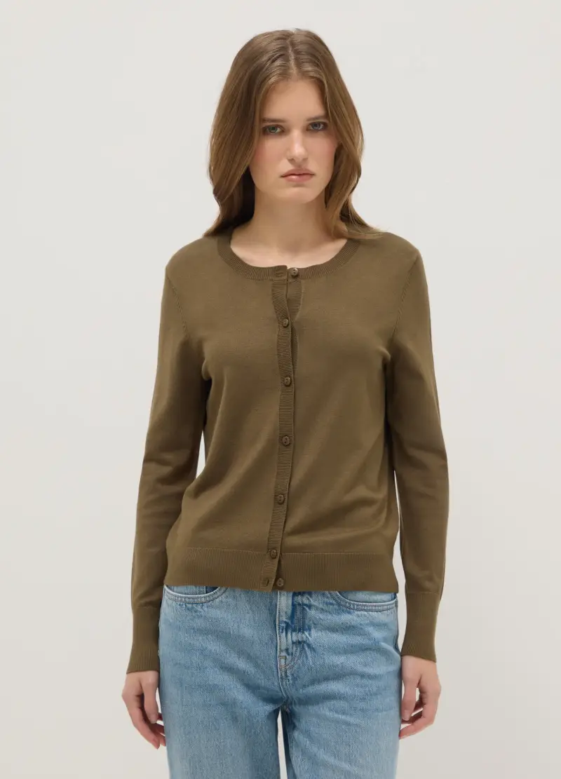 OVS Cardigan Donna Verde 3984006 miniatura 2