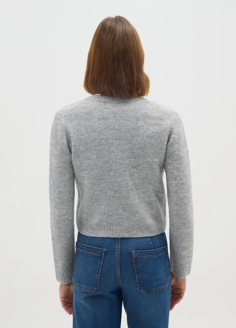 OVS Cardigan Donna Grigio 4307228 miniatura 3
