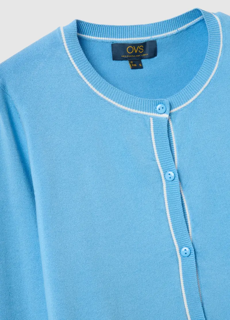 OVS Cardigan Donna Azzurro 4068575 miniatura 2