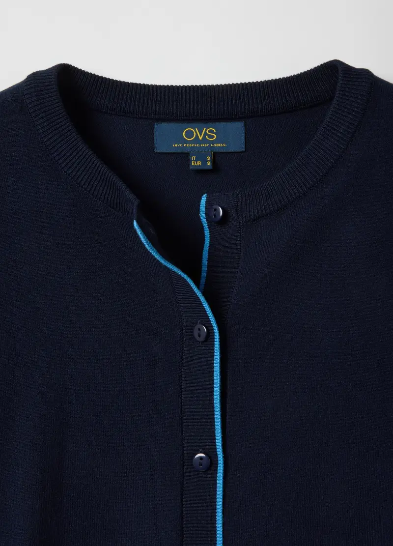 OVS Cardigan Donna Blu 4154706 miniatura 2