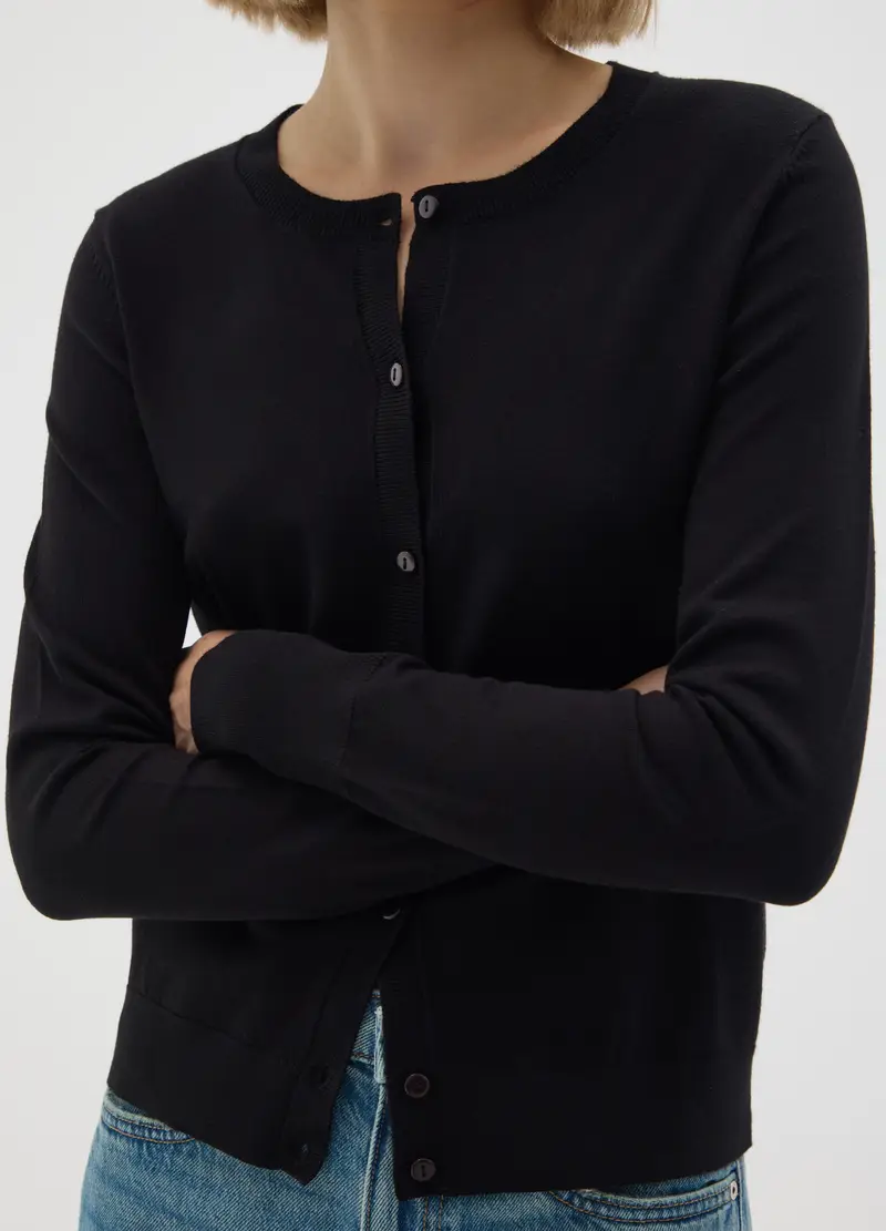 OVS HOUSEBRAND Cardigan Donna Nero 1091597 miniatura 3