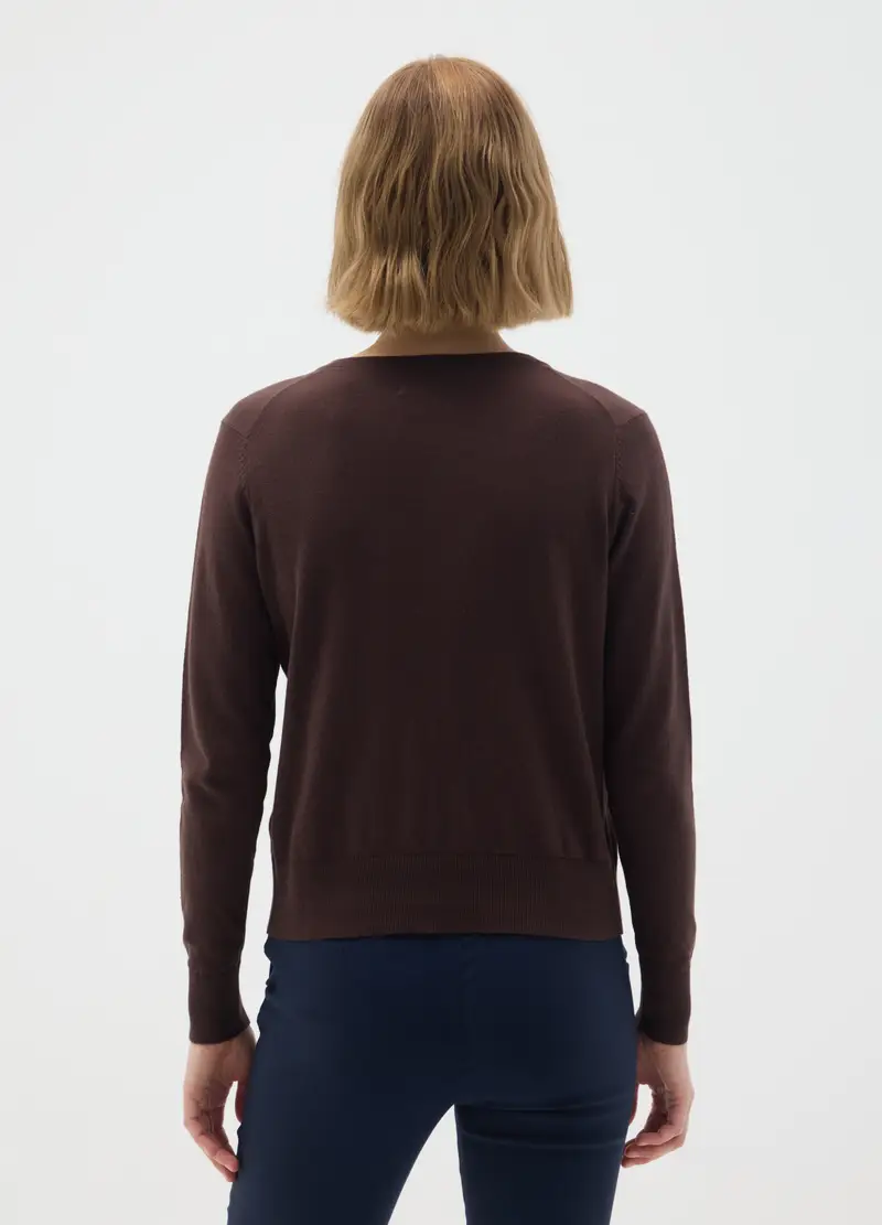 OVS Cardigan Donna Marrone 4328733 miniatura 3