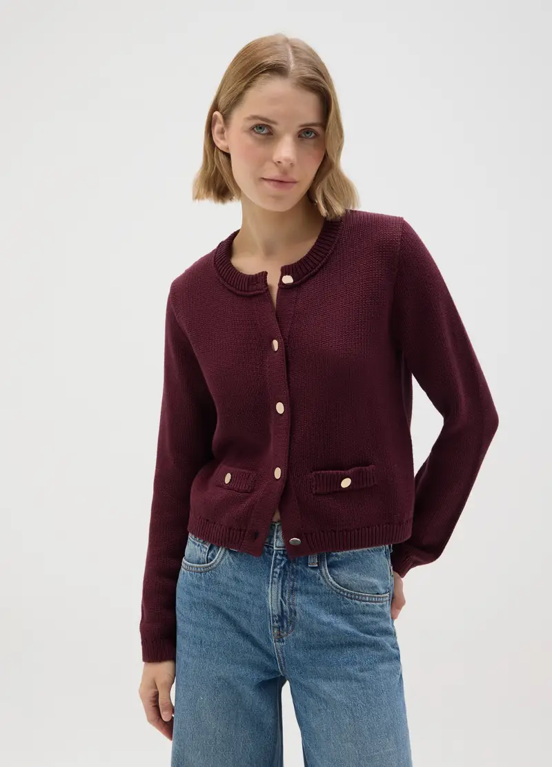 OVS Cardigan Donna Viola 3672566 miniatura 2