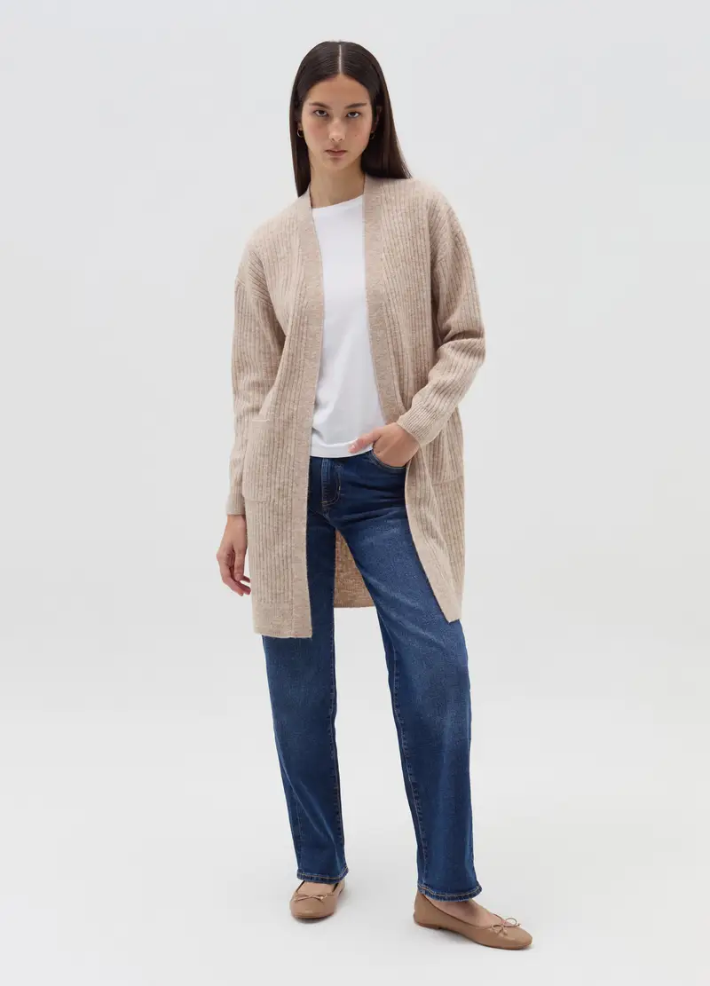 OVS Cardigan Donna Beige 3851901 miniatura 2