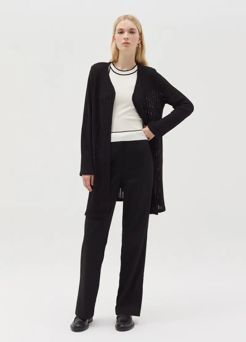 OVS Cardigan Donna Nero 4152696 miniatura 3