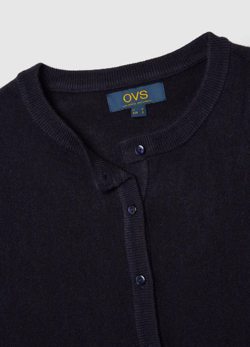 OVS Cardigan Donna Nero 3048475 miniatura 2