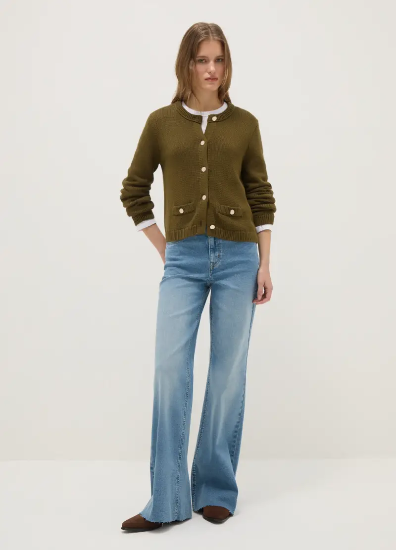 OVS Cardigan Donna Verde 3984073 miniatura 2