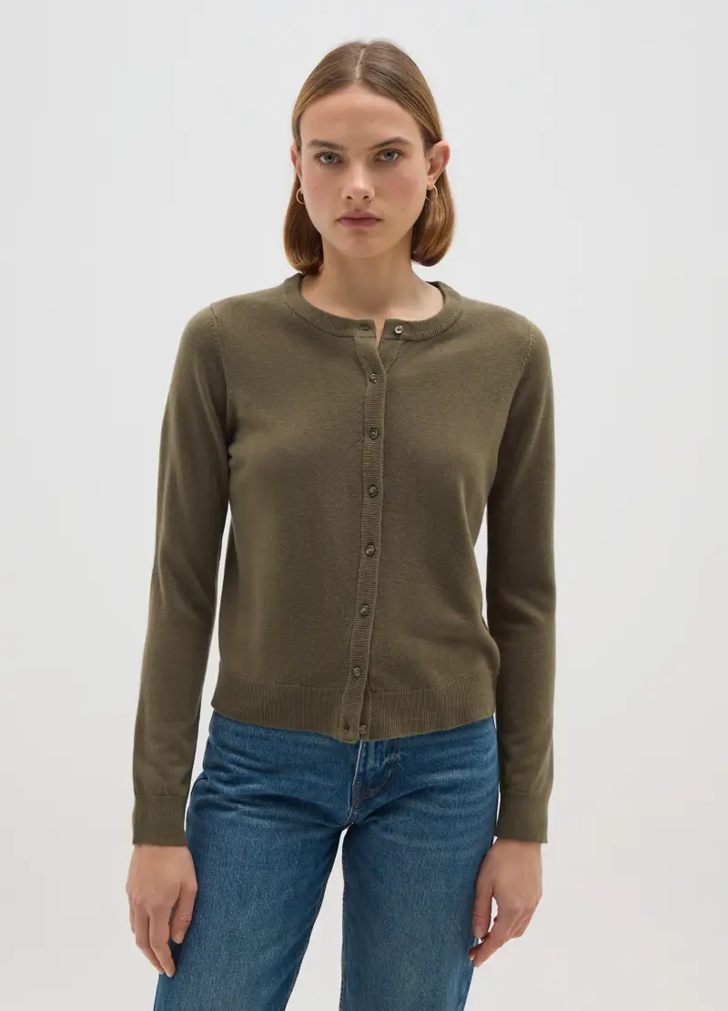 OVS Cardigan Donna Verde 4068565 miniatura 2