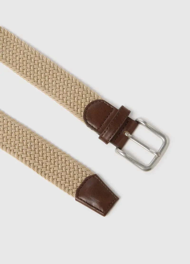 Cintura Beige Elasticizzata, Uomo, Multicolor miniatura 2