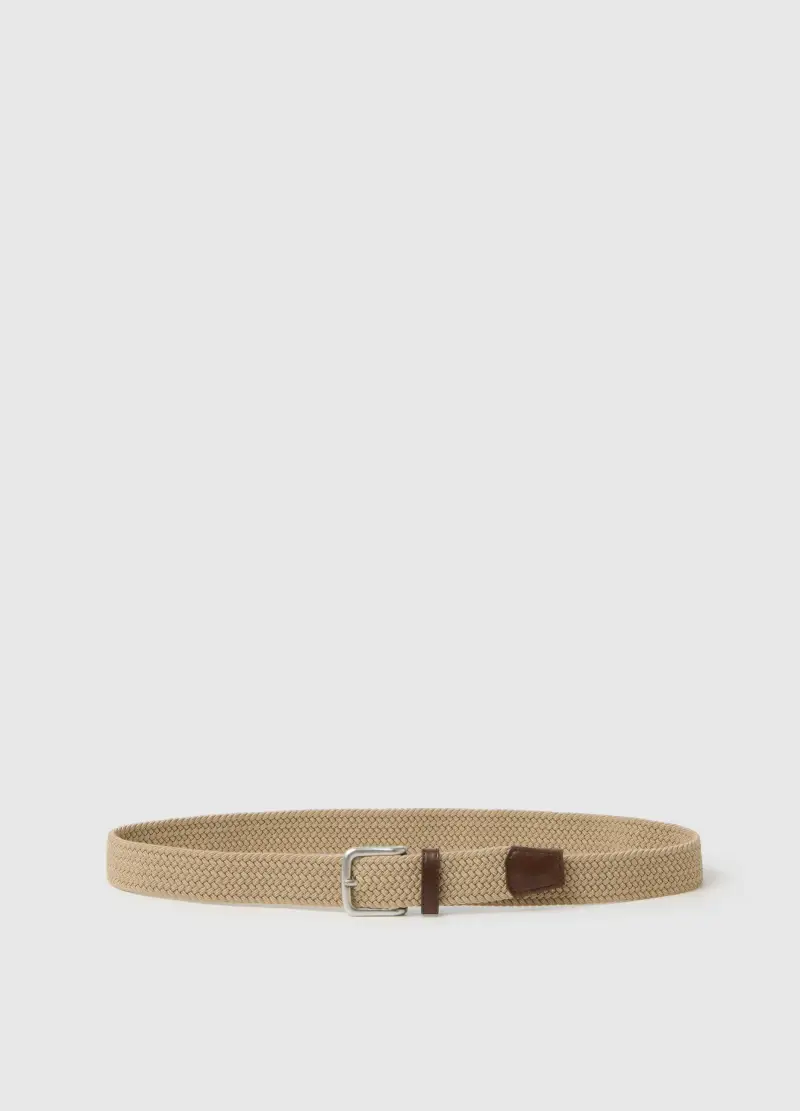 Cintura Beige Elasticizzata, Uomo, Multicolor