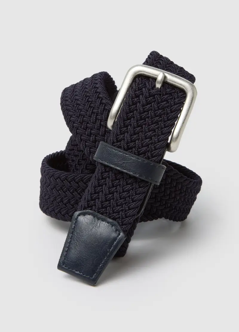 OVS, Cintura In Vera Pelle Blu Elasticizzata, Uomo, Blu, Taglia: 100-105 cm miniatura 2