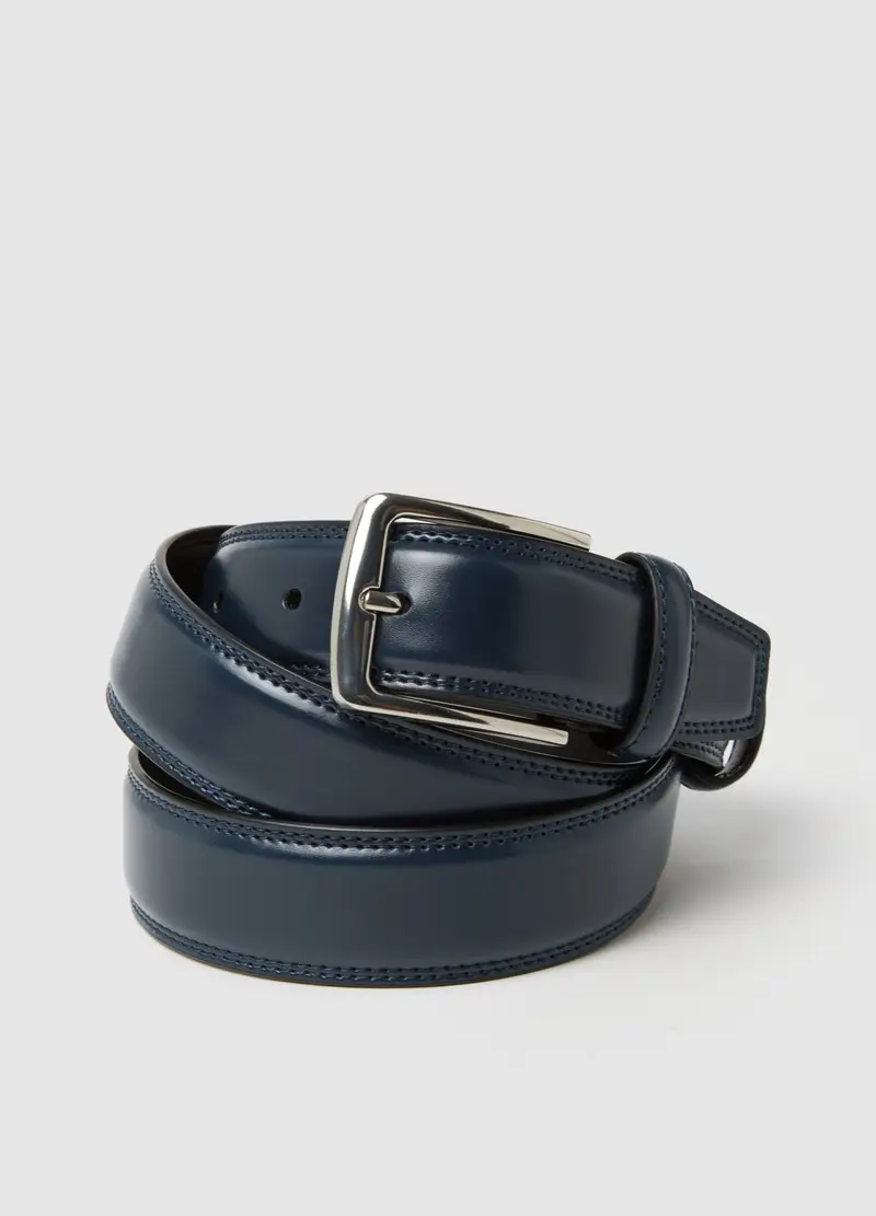 OVS, Cintura In Vera Pelle Blu, Uomo, Blu, Taglia: 90-95 cm miniatura 2