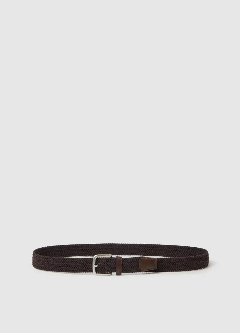 OVS, Cintura In Vera Pelle Marrone Elasticizzata, Uomo, Marrone, Taglia: 100-105 cm