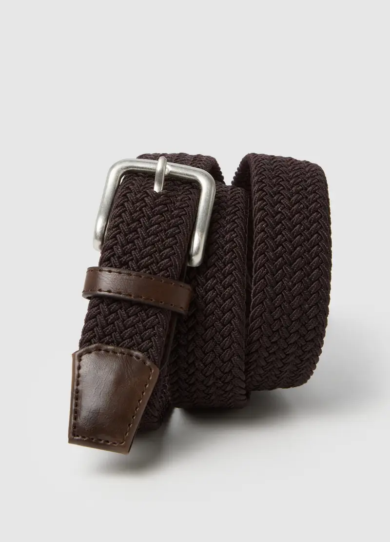 OVS, Cintura In Vera Pelle Marrone Elasticizzata, Uomo, Marrone, Taglia: 100-105 cm miniatura 2