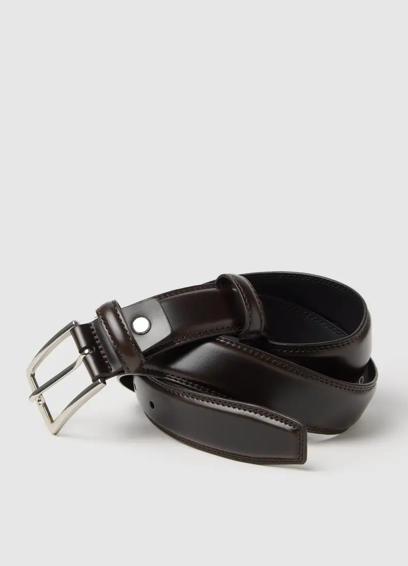 OVS, Cintura In Vera Pelle Marrone, Uomo, Marrone, Taglia: 90-95 cm miniatura 2