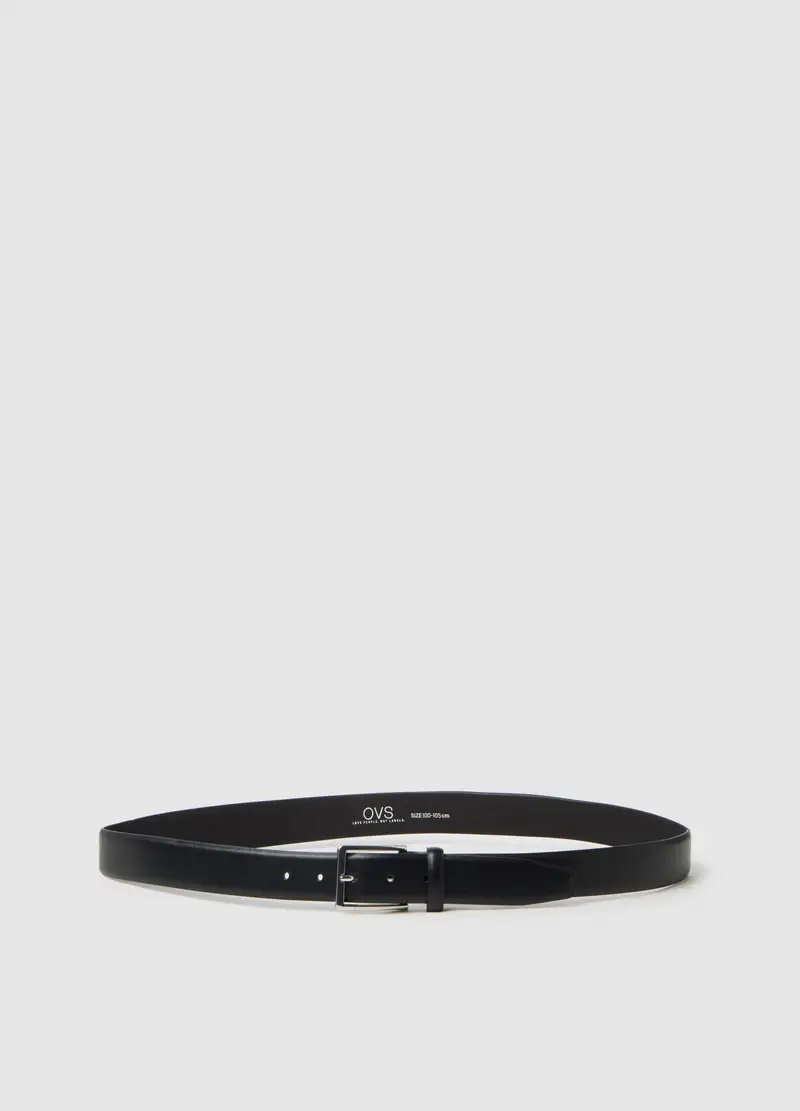 OVS , Cintura In Vera Pelle Nera, Uomo, Nero, Taglia: 100-105 cm