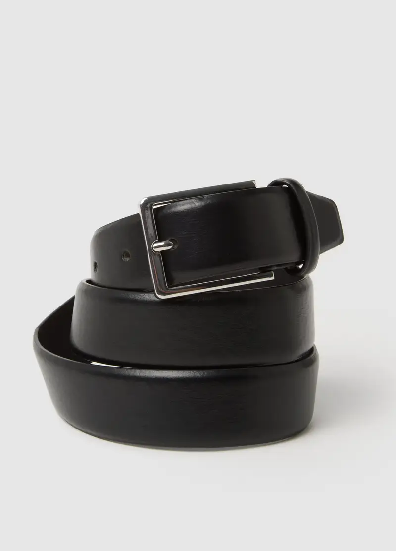 OVS, Cintura In Vera Pelle Nera, Uomo, Nero, Taglia: 100-105 cm miniatura 2