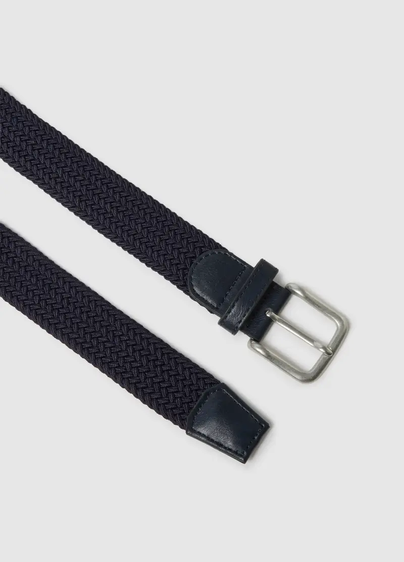 Cintura Intrecciata Blu, Uomo, Blu miniatura 2