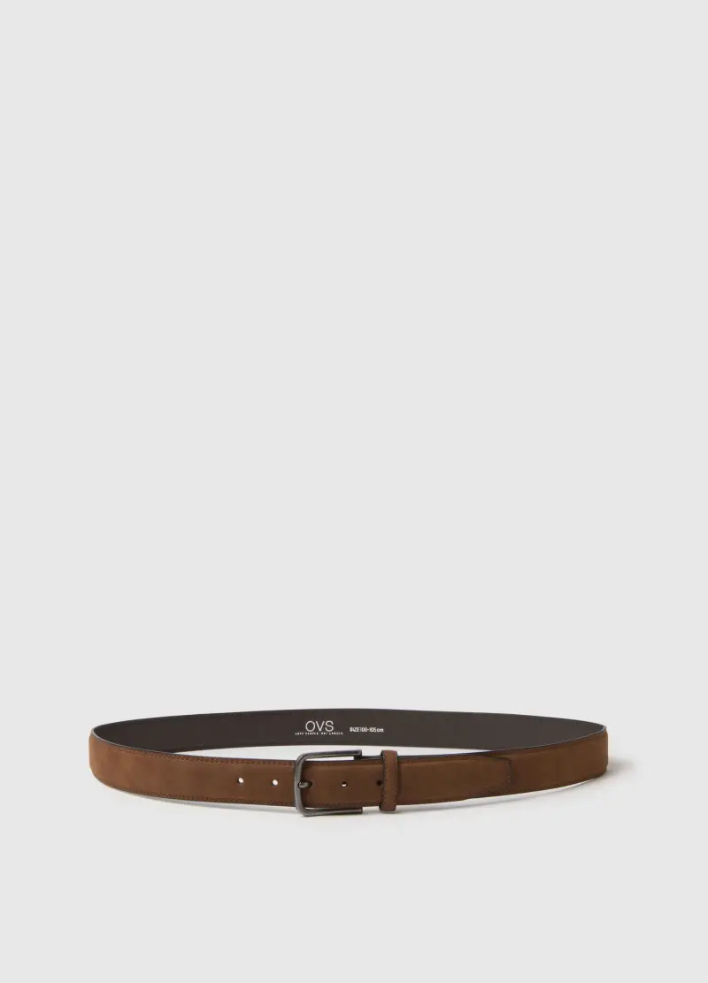 Cintura Marrone Con Fibbia Classica, Uomo, Marrone