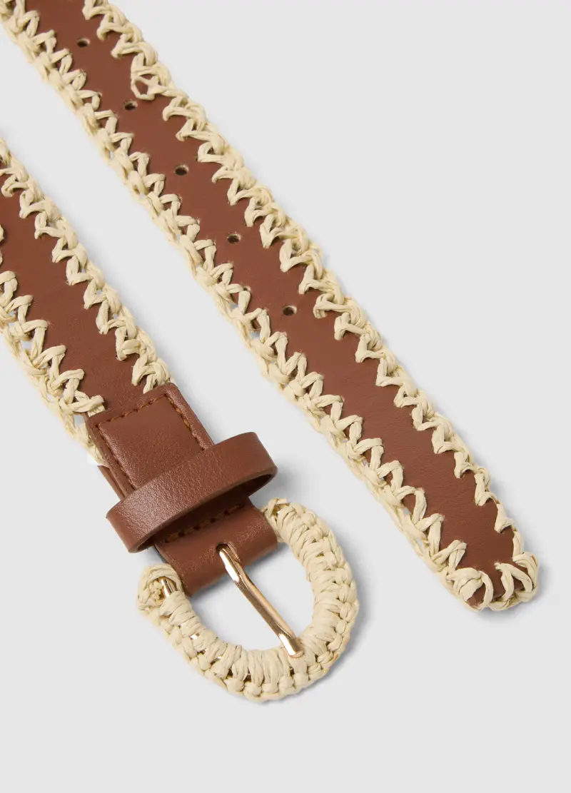 Cintura Multicolor Intrecciata, Donna, Multicolor miniatura 2