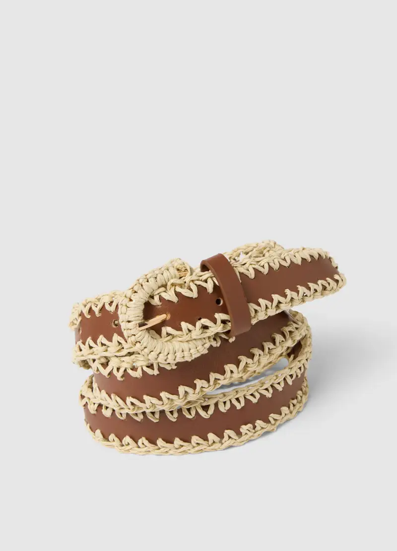 Cintura Multicolor Intrecciata, Donna, Multicolor miniatura 3