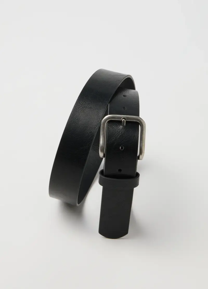 Cintura Nera Casual, Uomo, Nero miniatura 3