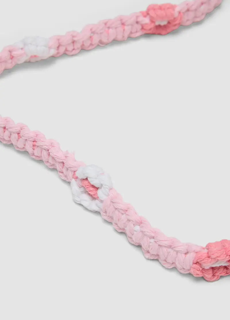 Cinturino Multicolor Con Fiori In Puro Cotone, Donna, Multicolor miniatura 3